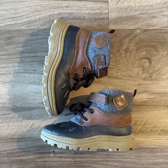 Carter's Kids Tan and Navy Boots - Picture 2 of 7